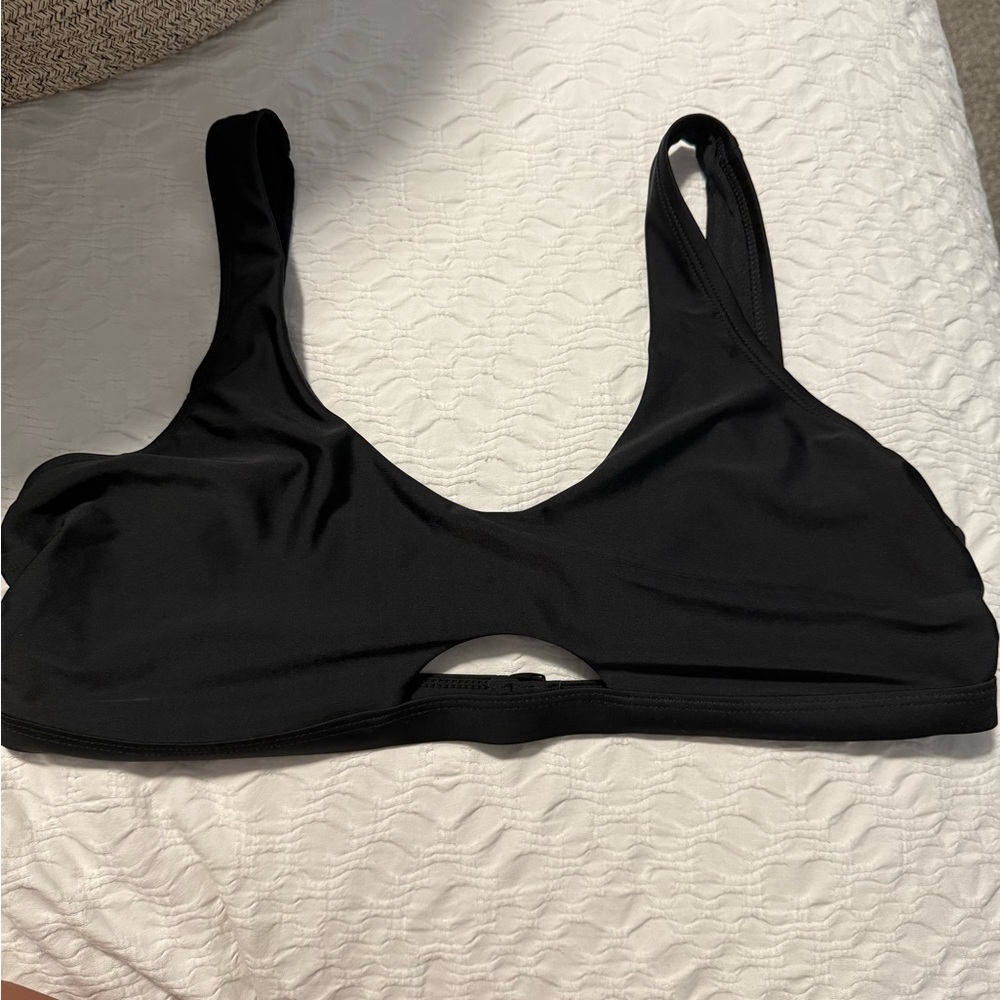 Black Women's Cutout Swimsuit Top